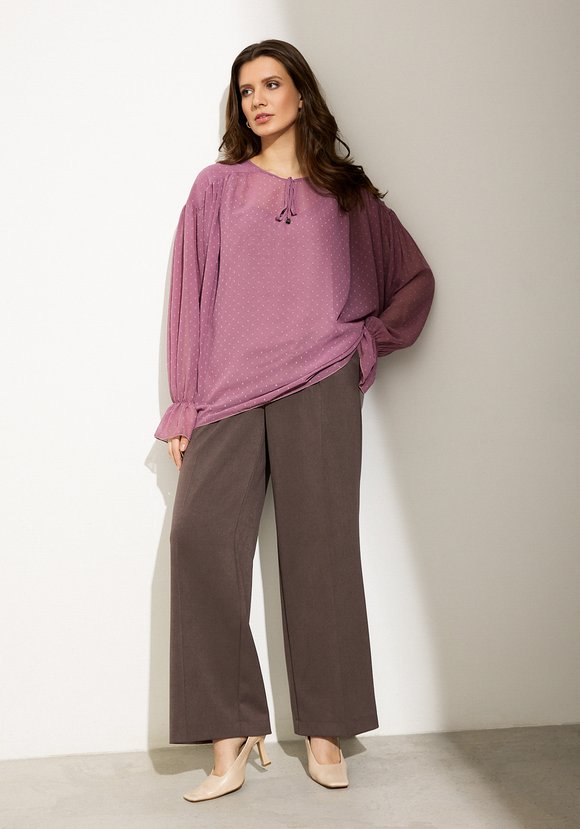 Блуза из фактурного шифона шир.  580, рис. 5