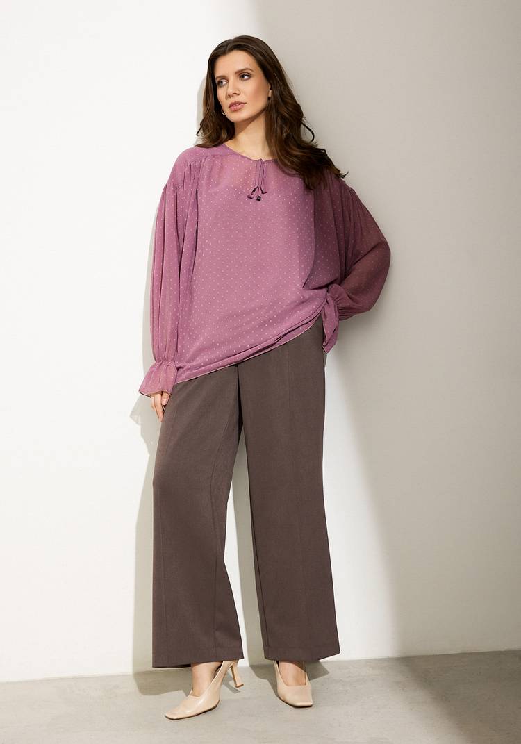 Блуза из фактурного шифона шир.  750, рис. 5