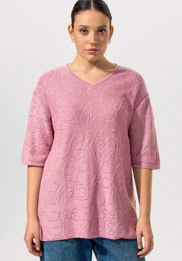 Туника с фактурным рисунком и рукавом 1/2 шир.  750, рис. 17