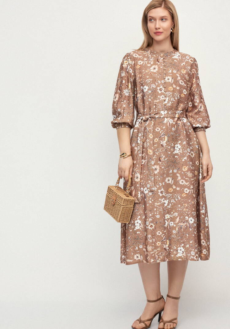 Платье с принтом по рукавам Герда шир.  750, рис. 26