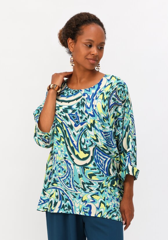 Блуза  с цельнокроеным рукавом шир.  580, рис. 1