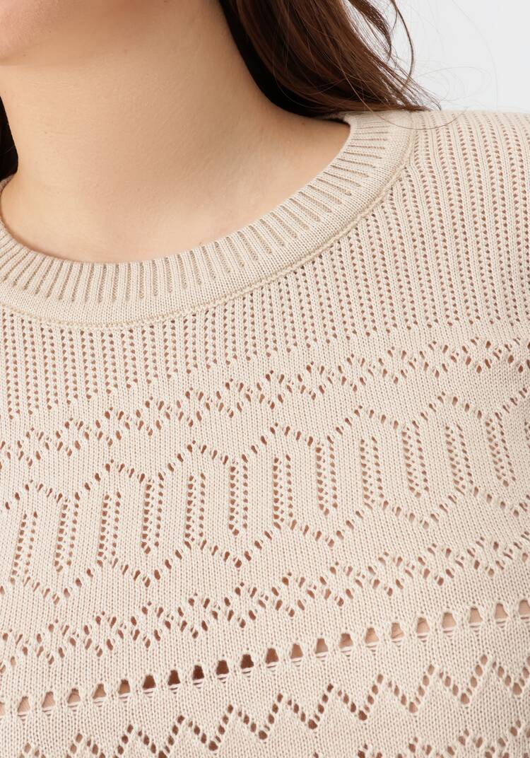 Джемпер с ажурным принтом шир.  750, рис. 5