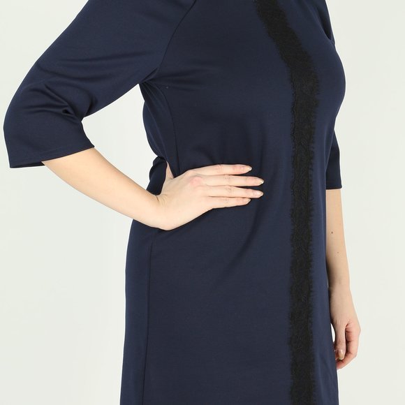 Платье с рукавом 3/4 и кружевной вставкой шир.  580, рис. 14