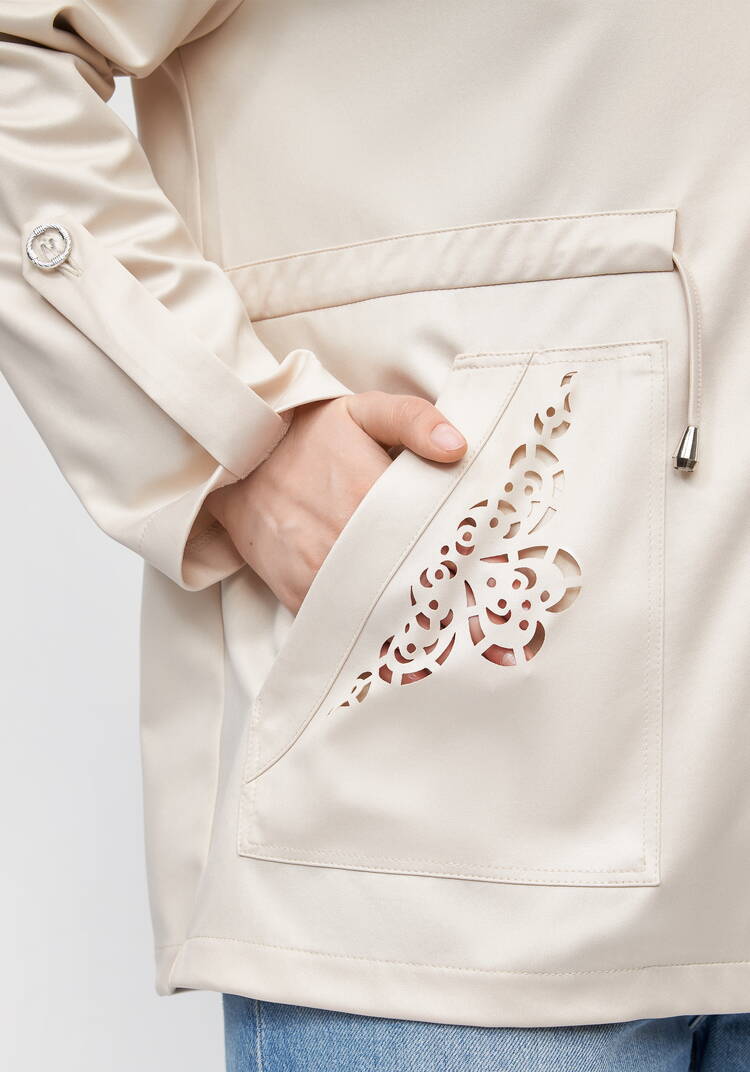 Ветровка с ажурным узором на карманах шир.  750, рис. 28