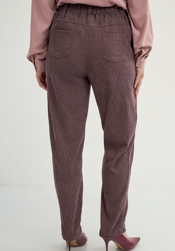 Брюки из микровельвета с комфортным поясом шир.  580, рис. 3