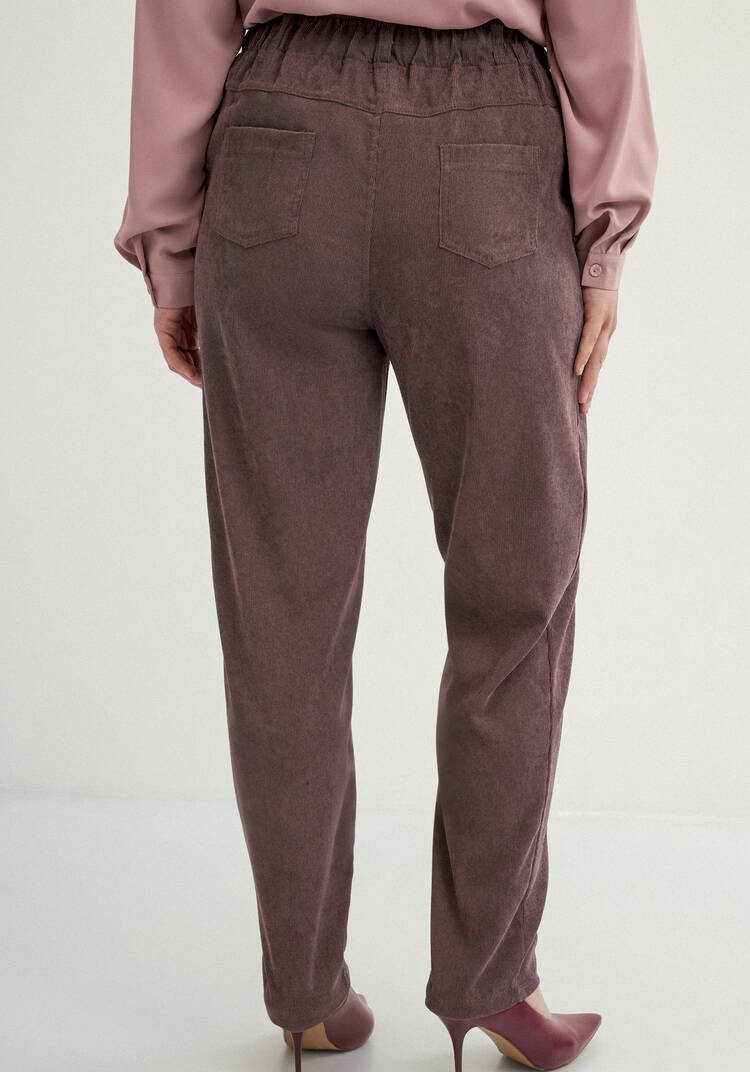 Брюки из микровельвета с комфортным поясом шир.  750, рис. 3