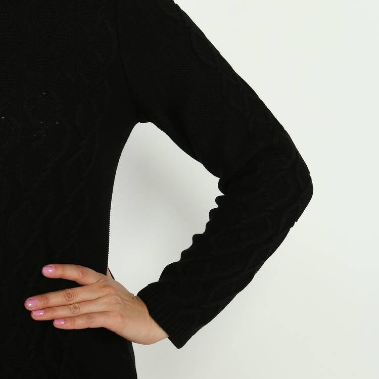 Платье трикотажное с фактурной вязкой шир.  750, рис. 5