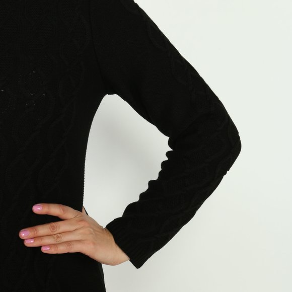 Платье трикотажное с фактурной вязкой шир.  580, рис. 5