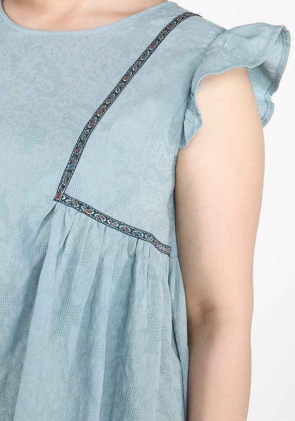 Блуза с рукавом крылышком шир.  580, рис. 4