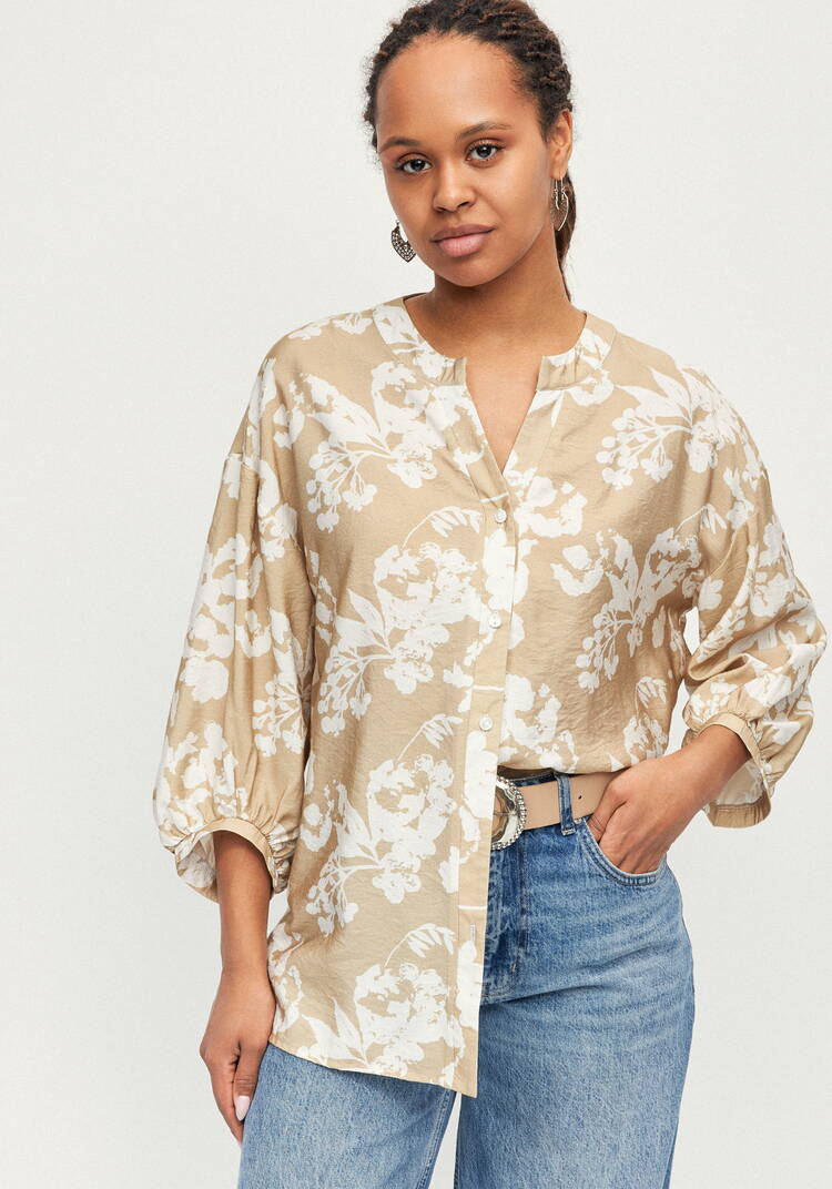 Блуза изо льна с принтом Эмилия шир.  750, рис. 8