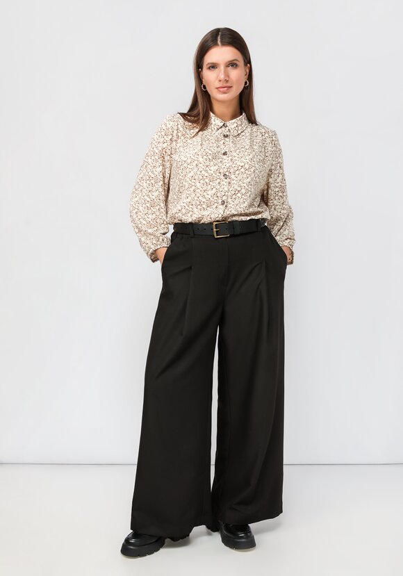 Брюки из костюмной ткани свободного кроя шир.  580, рис. 2