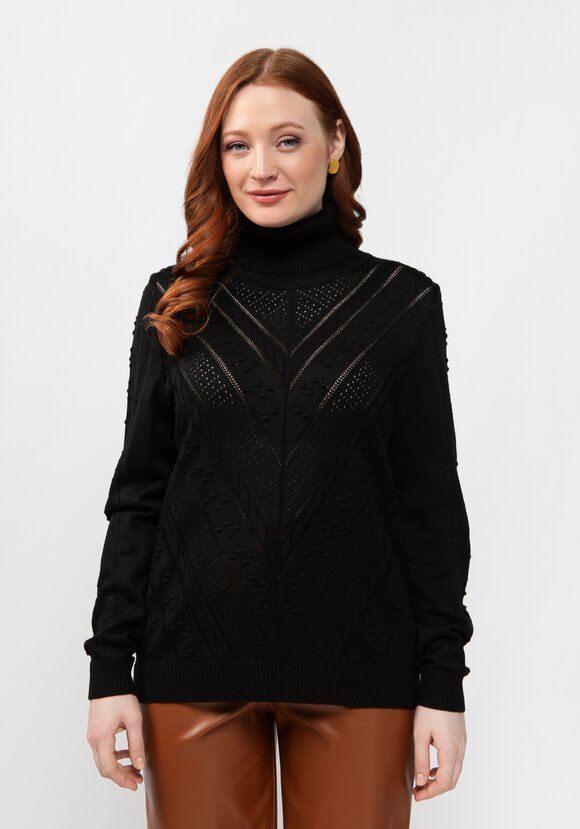 Джемпер прямого силуэта с ажурным рисунком шир.  580, рис. 12