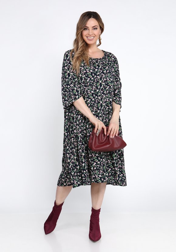 Платье с принтом мильфлер шир.  580, рис. 1