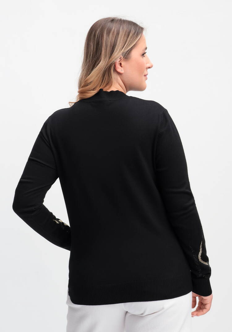 Джемпер с абстракцией на рукавах и полочке шир.  750, рис. 3