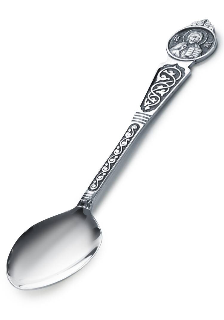 Ложка серебряная Вседержитель шир.  750, рис. 3
