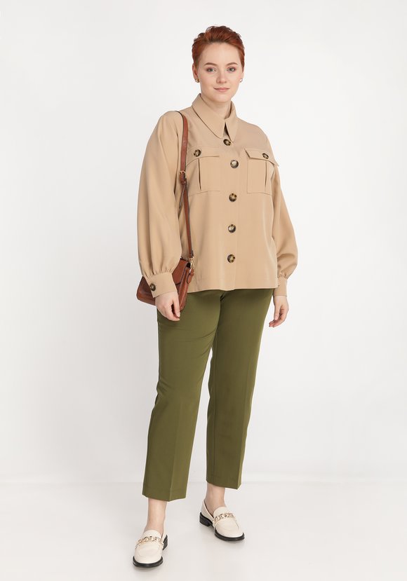 Рубашка утепленная в стиле сафари шир.  580, рис. 8