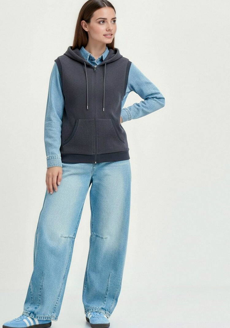 Жилет из микровельвета с начёсом шир.  750, рис. 22