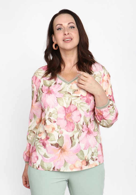 Блуза с декоративной тесьмой шир.  580, рис. 5