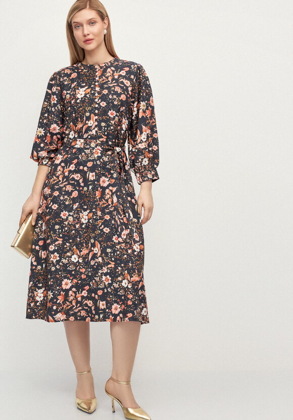 Платье с принтом по рукавам Герда шир.  580, рис. 10