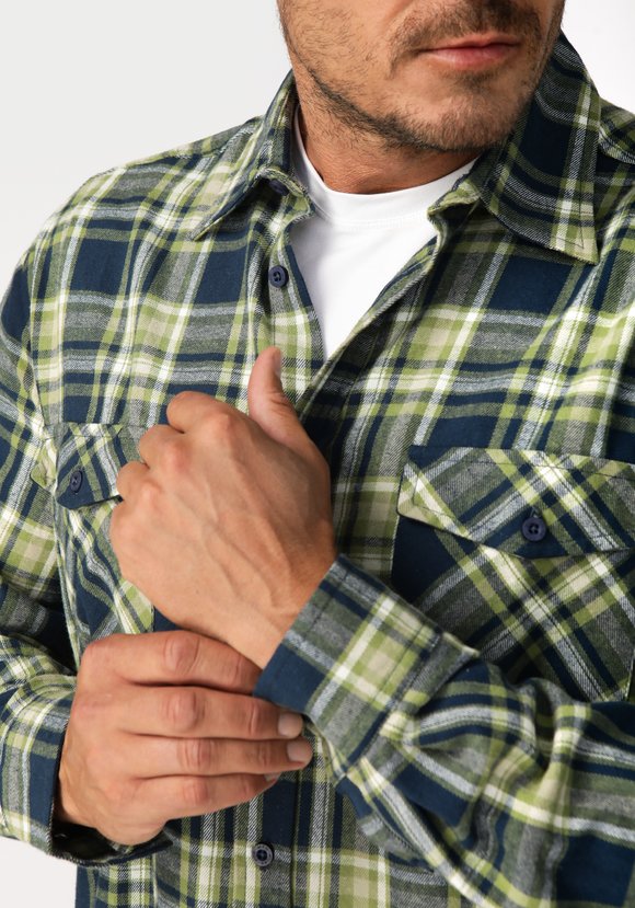Фланелевая рубашка в клетку Клод шир.  580, рис. 5