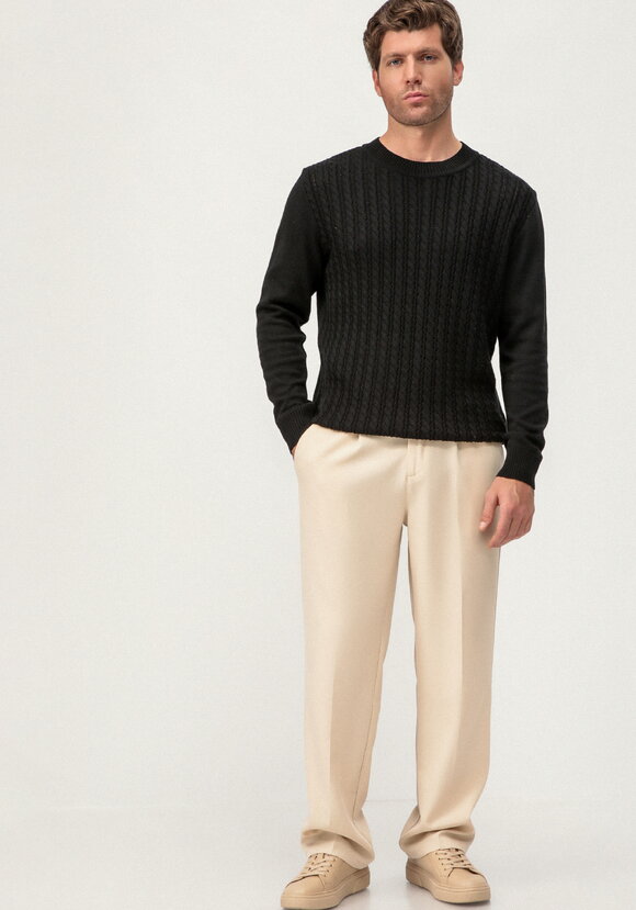 Джемпер с косами на передней полочке шир.  580, рис. 17