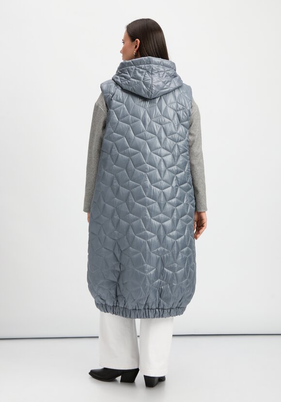 Жилет оверсайз удлинённый с капюшоном шир.  580, рис. 3