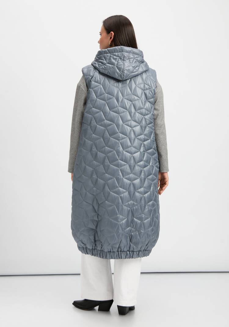 Жилет оверсайз удлинённый с капюшоном шир.  750, рис. 3