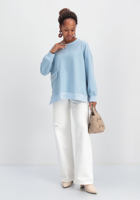 Свитшот свободного кроя с накладным карманом шир.  580, рис. 10