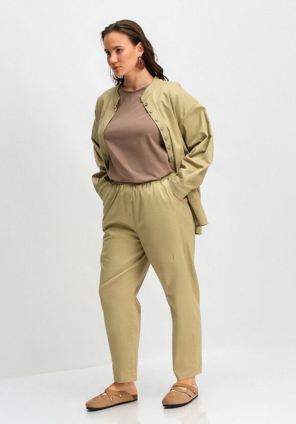 Брюки с контрастной отделкой шир.  580, рис. 8