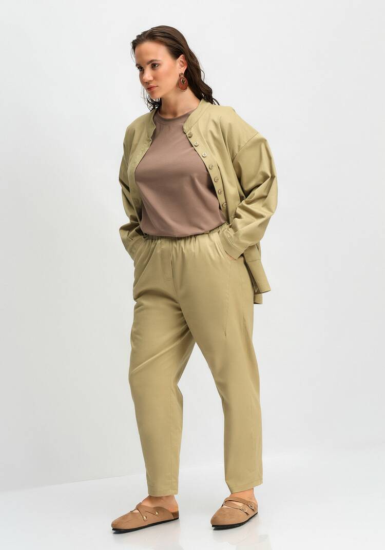 Брюки с контрастной отделкой шир.  750, рис. 8