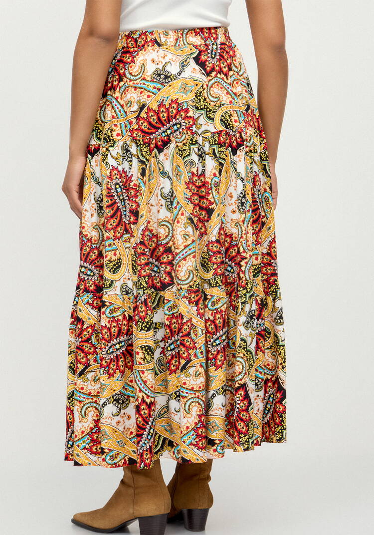 Юбка с воланами и принтом шир.  750, рис. 9