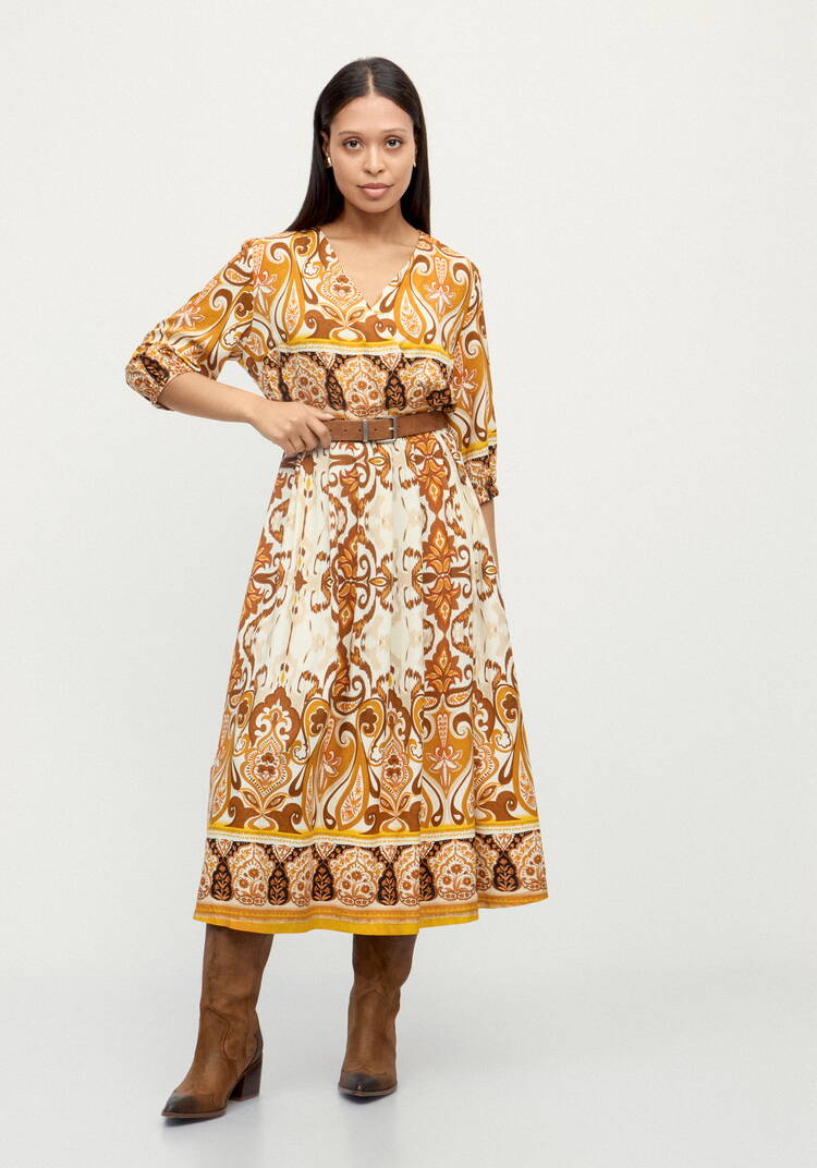 Платье с принтом свoбодного кроя шир.  750, рис. 23