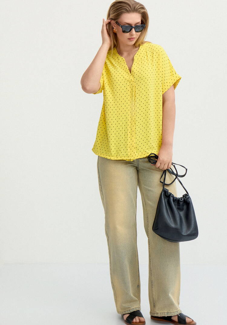 Блуза на кулиске по низу Мира шир.  750, рис. 10