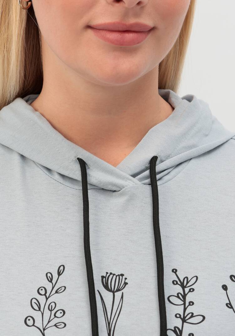 Футболка с капюшоном и лаконичным принтом шир.  750, рис. 14