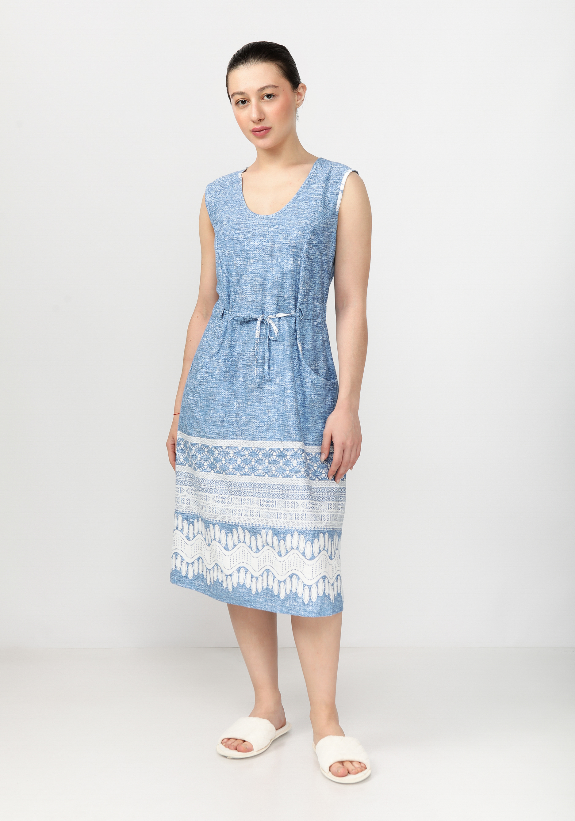 Платье летнее "Амелия" Алтекс, цвет синий, размер 58 - фото 3