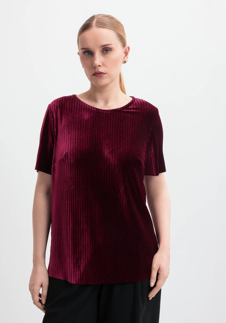 Блуза из плиссированного бархата шир.  750, рис. 4