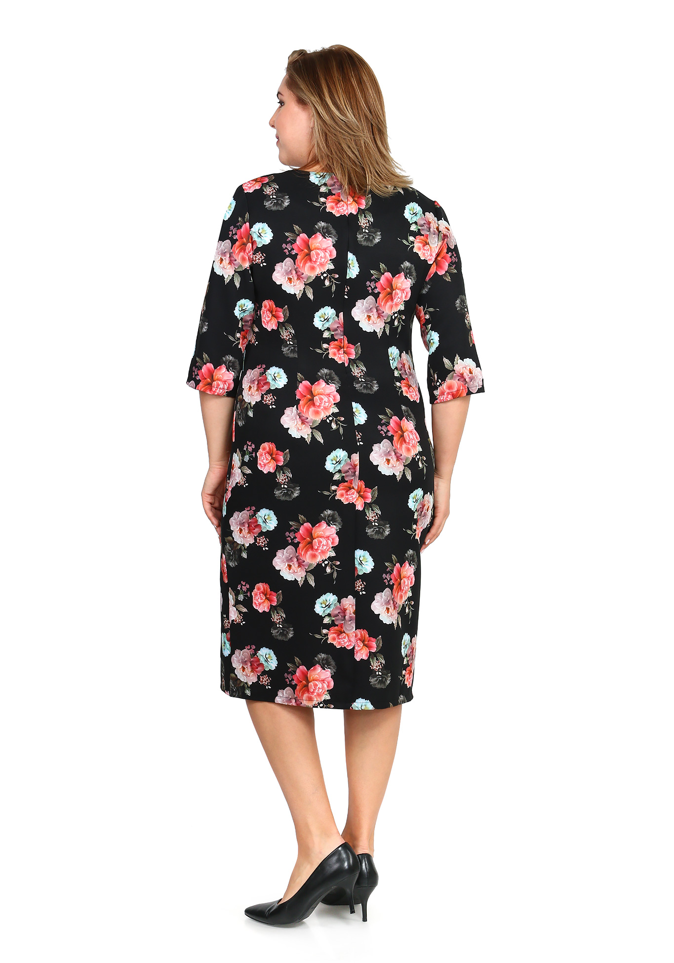 Платье "Солнечная долина" Bianka Modeno, размер 52, цвет марсала - фото 4