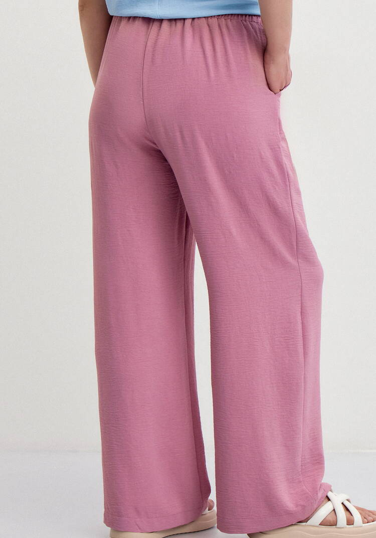 Брюки палаццо на резинке с карманами шир.  750, рис. 15