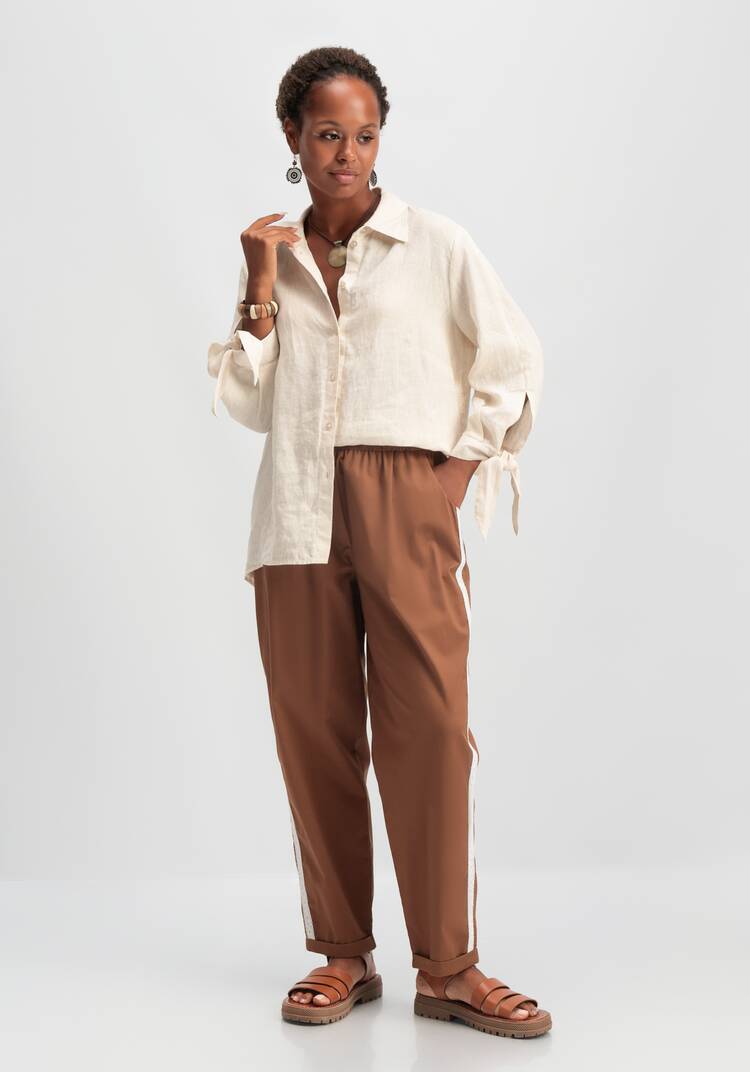 Брюки-бананы с кружевной вставкой шир.  750, рис. 19