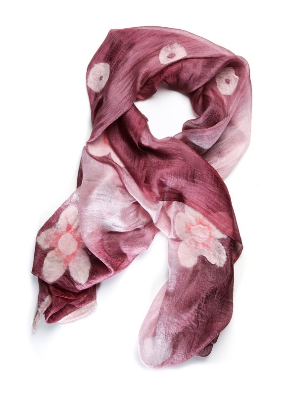 Палантин из шелка ручной работы шир.  580, рис. 1