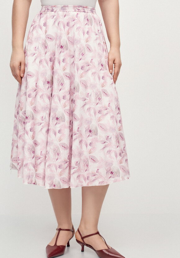 Плессированная юбка с цветочным принтом шир.  580, рис. 12