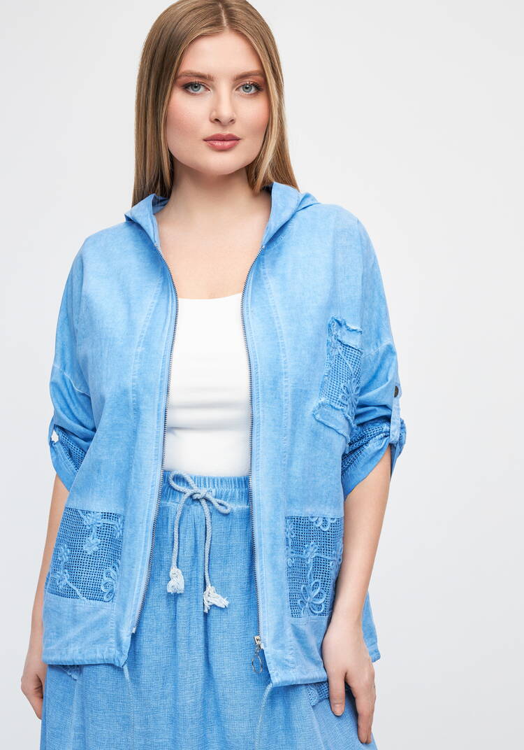 Пыльник на молнии с кaпюшоном шир.  750, рис. 1