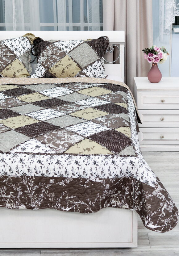 Покрывало с наволочками Печворк шир.  580, рис. 65