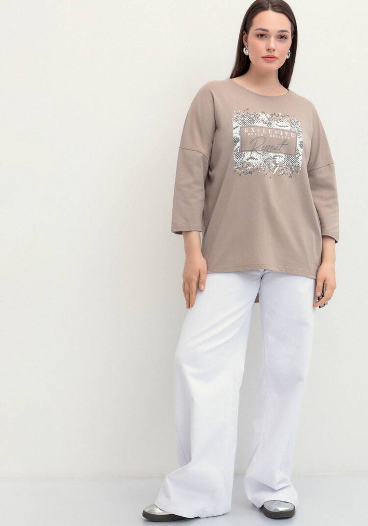 Туника с принтом на груди шир.  750, рис. 25