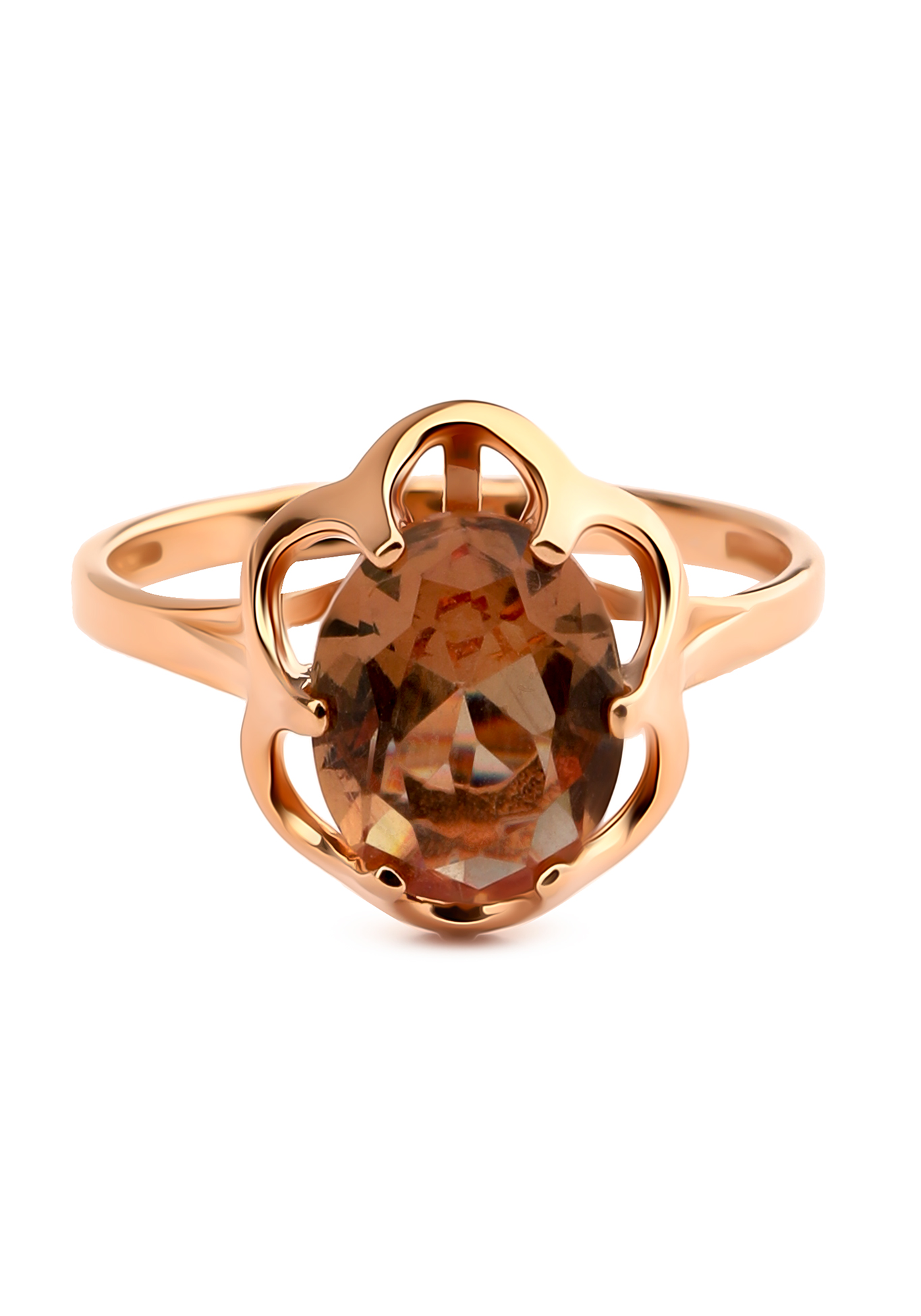 Серебряное кольцо «Луиза» Бриллианит. Серебряная линия, размер 17, цвет сиреневый - фото 3