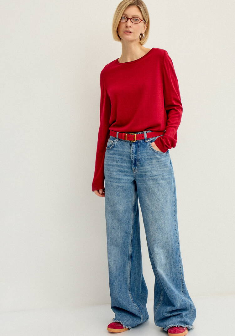 Джемпер базовый однотонный шир.  750, рис. 38