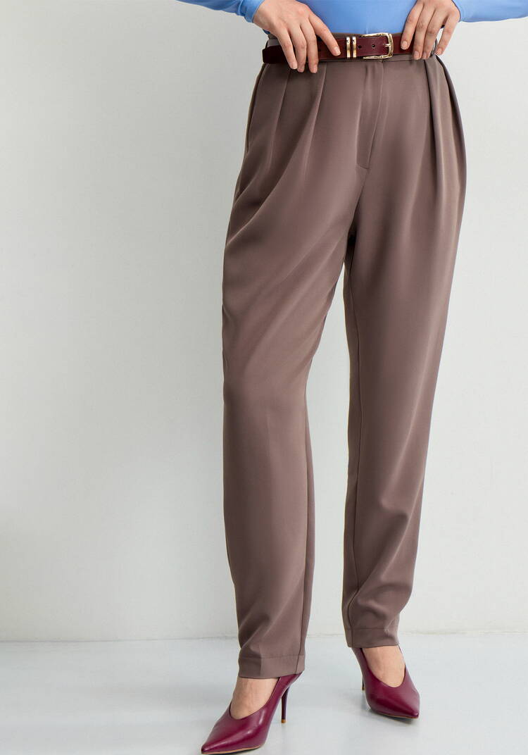 Брюки прямого кроя из костюмной ткани шир.  750, рис. 16