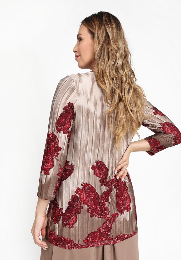 Туника базовая принтованная с карманами шир.  580, рис. 2