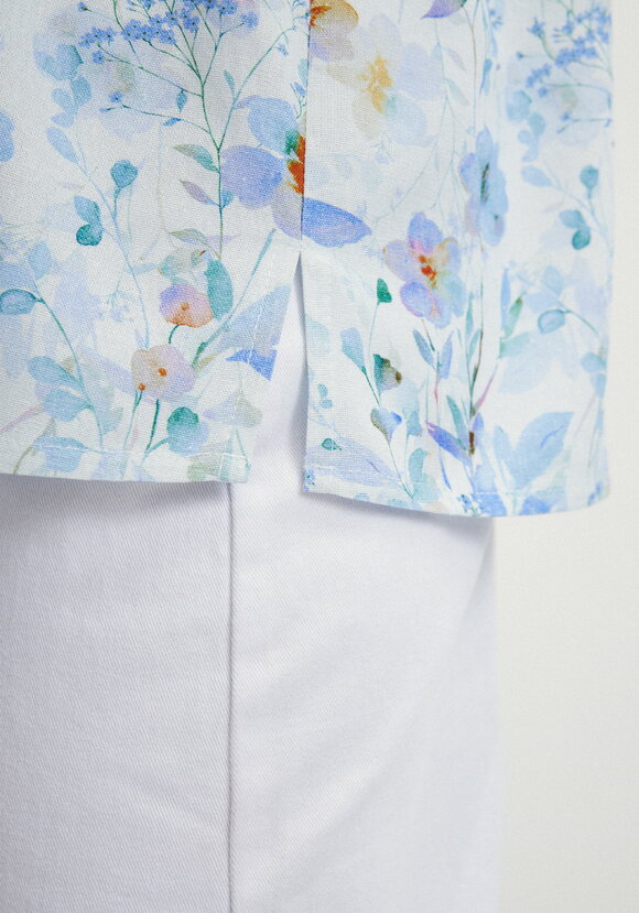 Блуза изо льна с коротким рукавом шир.  580, рис. 6