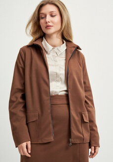 Жакет прямого силуэта на молнии